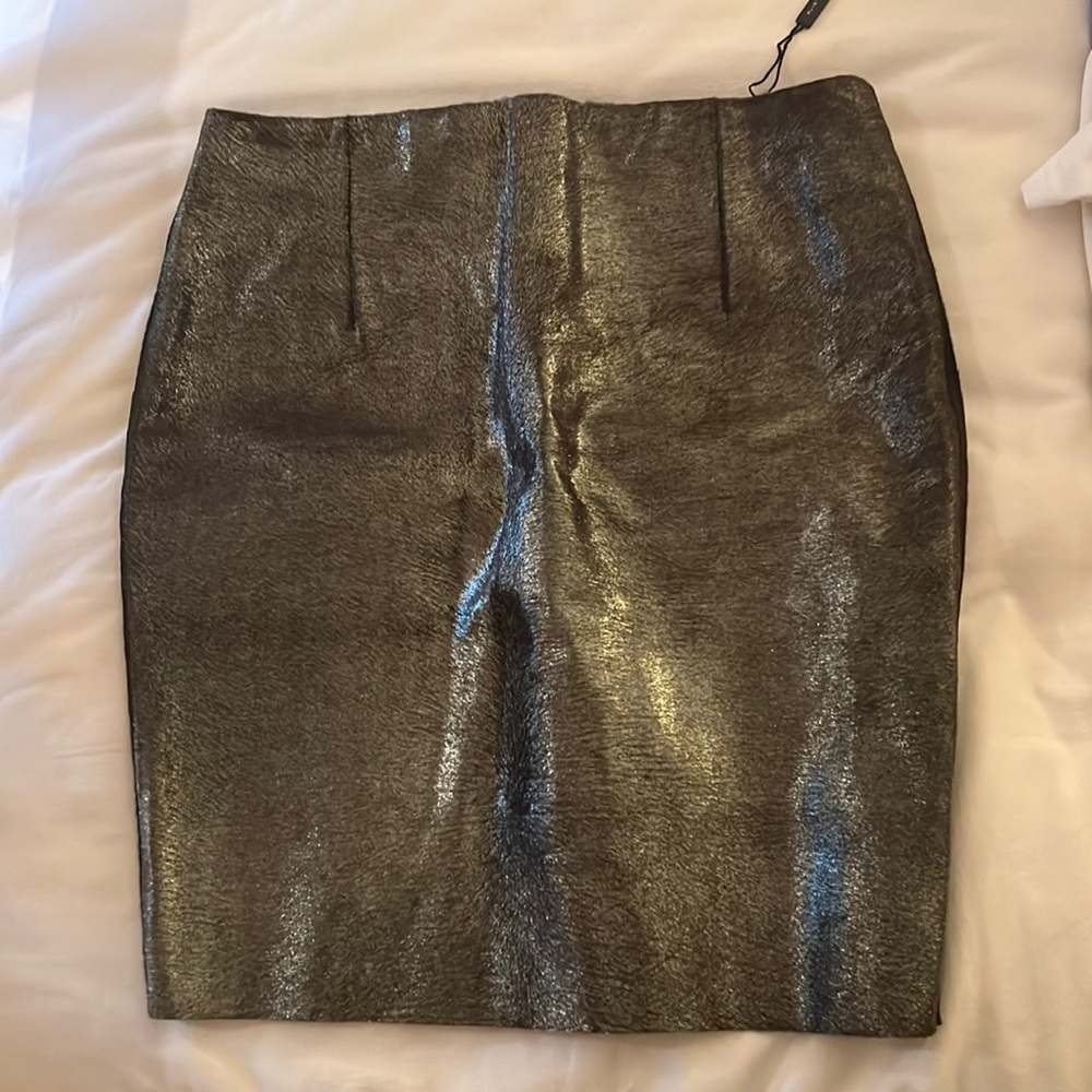 Ellie tahari calf hair skirt